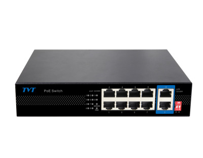 Comprar TVT TD-B2208S1-PEU Switch PoE de 8 puertos 10/100 +2 Puertos RJ45 10/100 con IA