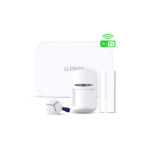 Kit U-Prox MP WiFi S blanco compuesto por: 1x Central WiFi + GPRS de seguridad UPROX-007 (U-Prox MP WIFI CENTER WHITE) de 30 par