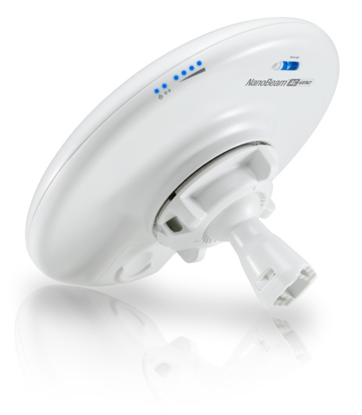 UBIQUITI NBE-5AC-Gen2 Antena Radio enlace CPE Punto a Punto Ubiquiti Networks NanoBeam 5AC Gen 2 Puente wifi 450 Mbit/s Blanco (2)