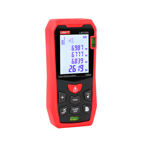 UNI-TREND LM100A Medidor láser de distancia - Rango de hasta 100 m con precisión milimétrica - Medición de longitud, área, volum (5)