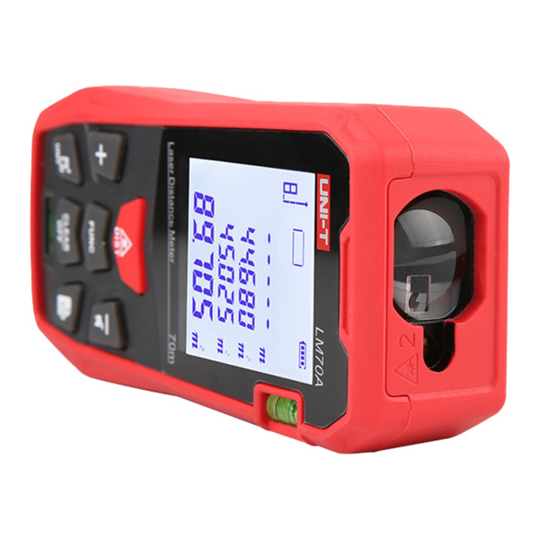 UNI-TREND LM70A Medidor láser de distancia - Rango de hasta 70 m con precisión milimétrica - Medición de longitud, área, volumen (1)