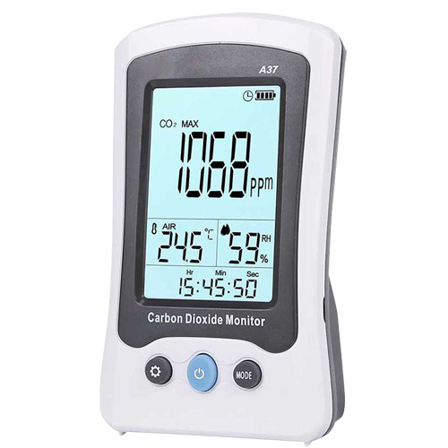 UNI-TREND MT-CO2-A37 Medidor de CO2, temperatura y humedad - Con alarma visual y audible programable por el usuario - Registro d