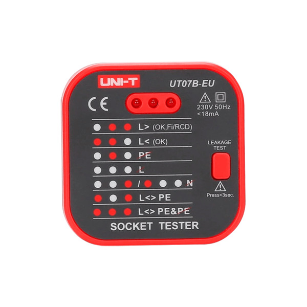 UNI-TREND UT07B-EU Tester de tomas eléctricas EU - Verificación de errores de cableado - Test de posibles fugas - Sencillo de us (5)