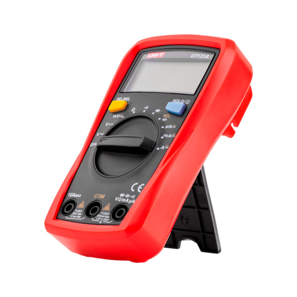 UNI-TREND UT131D Multímetro digital de mano LCD - Medición de voltaje en DC y AC hasta 250V - Medición de intensidad en DC hasta (5)