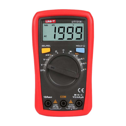 Comprar UNI-TREND UT131D Multímetro digital de mano LCD - Medición de voltaje en DC y AC hasta 250V - Medición de intensidad en DC hasta 10A - Función NCV (detección de V sin contacto) - Medición de resistencia - Buzzer para test de continuidad