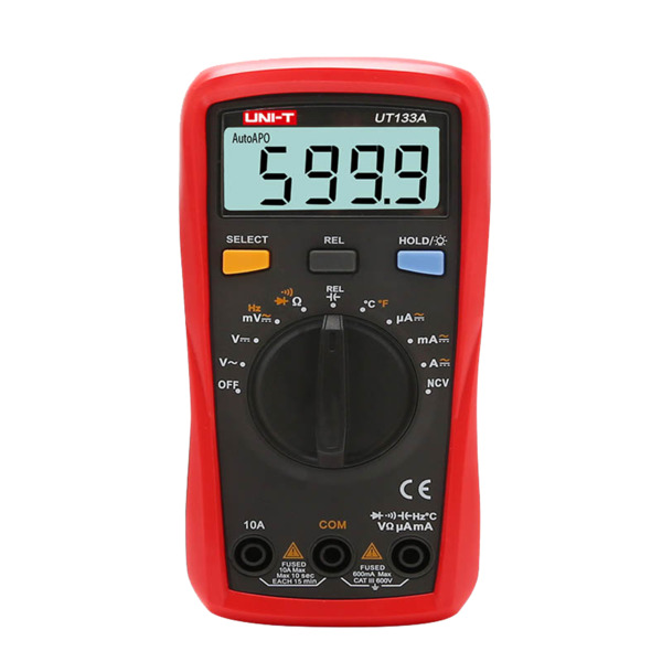 UNI-TREND UT133A Multímetro digital de mano - Medición de voltaje en DC y AC hasta 600V - Medición de intensidad en DC y AC hast (7)