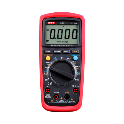 Comprar UNI-TREND UT139B Multímetro digital con función True RMS - Medición de voltaje en DC y AC hasta 600V - Medición de intensidad en DC y AC hasta 10A - Medición de resistencia, capacitancia y frecuencia - Buzzer para test de continuidad