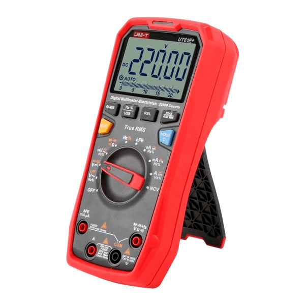 UNI-TREND UT161B Multímetro digital CAT III - Pantalla LED de hasta 6000 cuentas - Medición en DC y AC hasta 1000V y 10A - Conex (7)