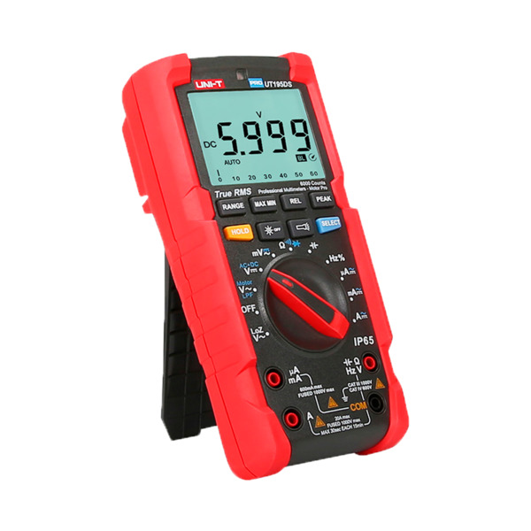 UNI-TREND UT195DS Multímetro digital industrial True RMS - IP65 y resistente a caídas de 2 m - Medición DC y AC hasta 1000V / 20 (3)