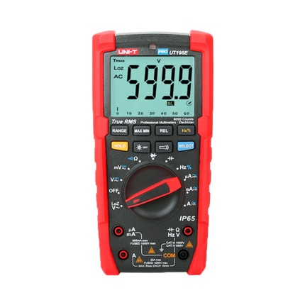 Comprar UNI-TREND UT195E Multímetro digital industrial True RMS - IP65 y resistente a caídas de 2 m - Medición DC y AC hasta 1000V / 20A - Linterna integrada - Medición de resistencia, capacitancia y frecuencia - Buzzer para test de continuidad