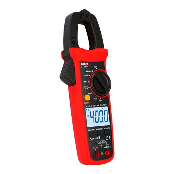 UNI-TREND UT203R Pinza amperimétrica - Medición en DC hasta 600V y 400A - Medición en AC hasta 600V y 400A - Capacitancia/frecue (5)