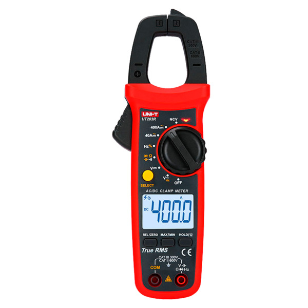 UNI-TREND UT203R Pinza amperimétrica - Medición en DC hasta 600V y 400A - Medición en AC hasta 600V y 400A - Capacitancia/frecue (7)