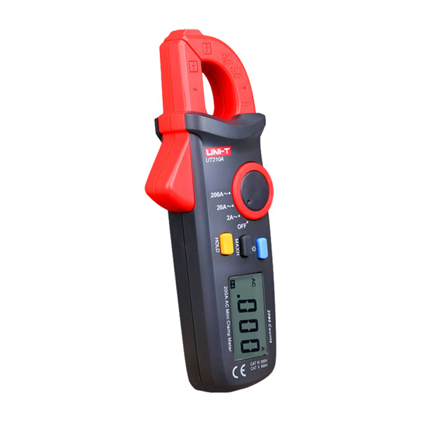 UNI-TREND UT210A Mini pinza amperimétrica - Pantalla LED de hasta 2000 cuentas - Medición AC hasta 200A - Buzzer para test de co (1)