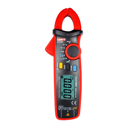 Comprar UNI-TREND UT210D Mini pinza amperimétrica - Medición en DC y AC hasta 600V y 200A - Mide resistencia, frecuencia y capacitancia - Auto Rango | Test de diodos - True RMS | Buzzer de continuidad | NVC - Apertura de pinza de 17 mm
