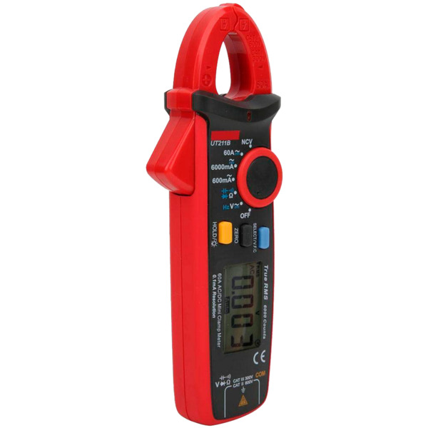 UNI-TREND UT211B Mini pinza amperimétrica - Medición en DC y AC hasta 600V y 60A - Mide resistencia y capacitancia - Auto Rango (9)