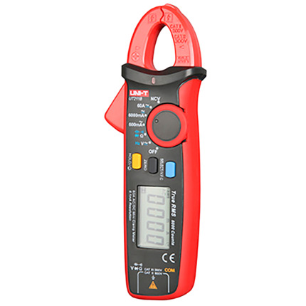 Comprar UNI-TREND UT211B Mini pinza amperimétrica - Medición en DC y AC hasta 600V y 60A - Mide resistencia y capacitancia - Auto Rango | Test de diodos - True RMS | Buzzer de continuidad | NVC - Apertura de pinza de 17mm