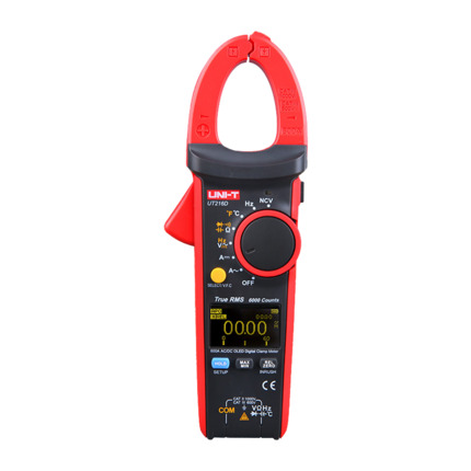 Comprar UNI-TREND UT216D Pinza amperimétrica OLED - Medición en DC hasta 1000V y 600A - Medición en AC hasta 750V y 600A - Resistencia/capacitancia/frecuencia/temperatura - Auto Rango | Test diodos | True RMS | NVC - Apertura de pinza de 30mm