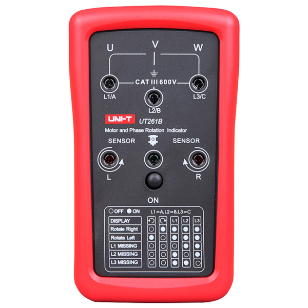 UNI-TREND UT261B Indicador de secuencia de fases - Indicador de rotación de motor - Medición de voltaje AC - Notificación median (3)
