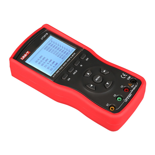 UNI-TREND UT267B Pinza amperimétrica trifásica - Pantalla LED retroiluminada - Medición en AC hasta 600V y 20A - Medición de pot (7)