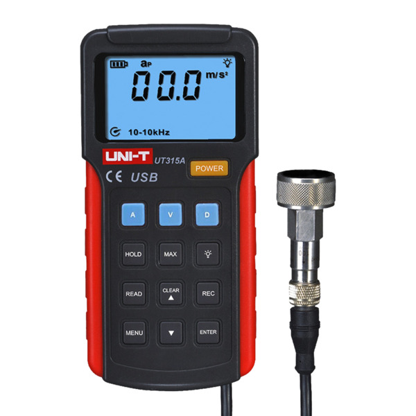UNI-TREND UT315A Medidor de vibraciones - Mide Aceleraciones, Velocidades y Desplazamiento - Utilización en maquinaria rotativa