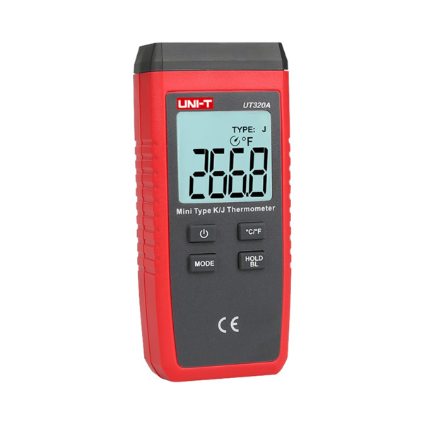 UNI-TREND UT320A Termómetro con sondas tipo K y J - Display Single retroiluminado - Alta precisión - Resistente a caídas de 1m d (1)