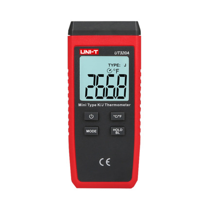 Comprar UNI-TREND UT320A Termómetro con sondas tipo K y J - Display Single retroiluminado - Alta precisión - Resistente a caídas de 1m de altura - Apagado automático