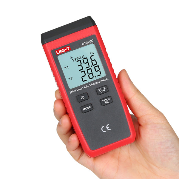 UNI-TREND UT320D Termómetro con sondas tipo K y J - Display Dual retroiluminado - Alta precisión - Resistente a caídas de 1m de (3)