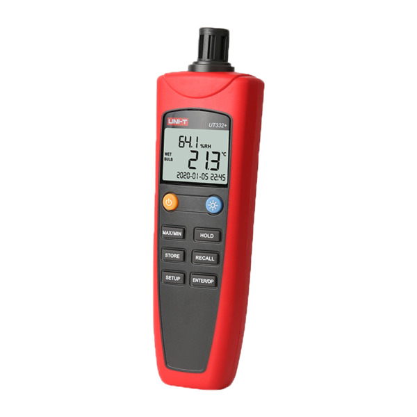 UNI-TREND UT332+ Medidor de condiciones ambientales - Medición de temperatura y humedad - Diseño ligero y económico con interfaz