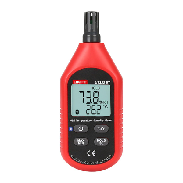 UNI-TREND UT333-BT Medidor de condiciones ambientales - Medición de temperatura y humedad - Diseño ligero y económico con interf