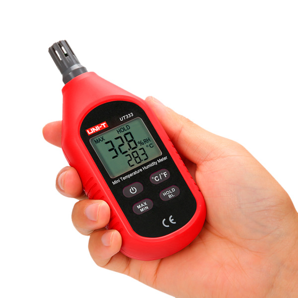 UNI-TREND UT333 Medidor de condiciones ambientales - Medición de temperatura y humedad - Diseño ligero y económico con interfaz (1)