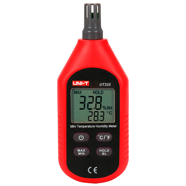 UNI-TREND UT333 Medidor de condiciones ambientales - Medición de temperatura y humedad - Diseño ligero y económico con interfaz