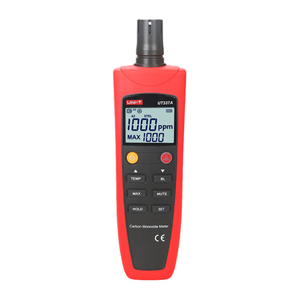 UNI-TREND UT337A Medidor de monóxido de carbono (CO) - Incorpora sensor electroquímico de gas - Alarma configurable con señal au
