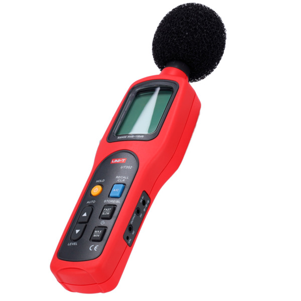 UNI-TREND UT352 Medidor de nivel de sonido - Apto para medida industrial y alta presión - Capta ruido hasta 130 dB con rápida re