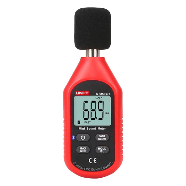 UNI-TREND UT353-BT Medidor de nivel de sonido - Capta ruido hasta 130 dB con rápida respuesta - Display LCD retroiluminado - Con (7)