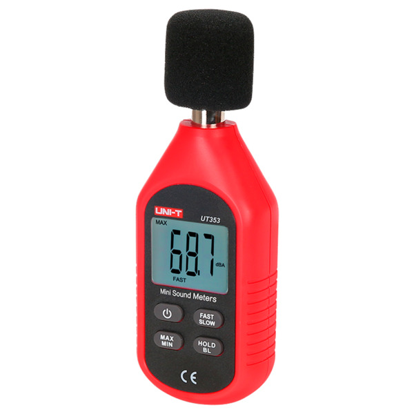 UNI-TREND UT353 Medidor de nivel de sonido - Capta ruido hasta 130 dB con rápida respuesta - Display LCD retroiluminado - Diseño