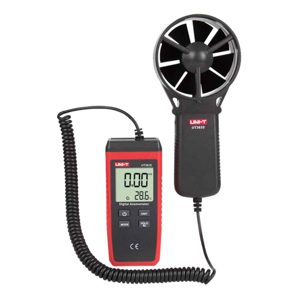 UNI-TREND UT363S Anemómetro tipo Split - Sensor de velocidad del viento de alta precisión - Sensor de temperatura - Apagado auto (3)