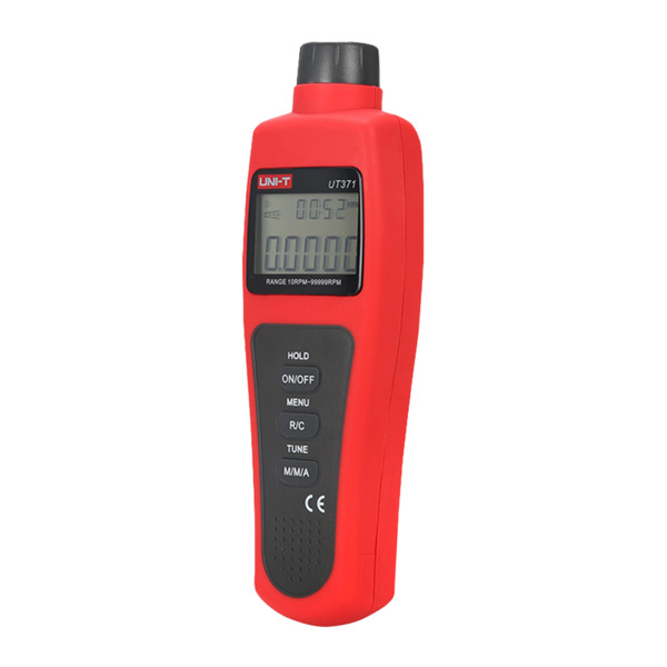 UNI-TREND UT371 Tacómetro digital de mano - Hasta 99999 RPM - Display LCD retroiluminado de 100000 cuentas - Valores Máximos, Mí (1)