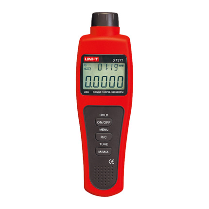 Comprar UNI-TREND UT371 Tacómetro digital de mano - Hasta 99999 RPM - Display LCD retroiluminado de 100000 cuentas - Valores Máximos, Mínimos y Medios - Apagado automático