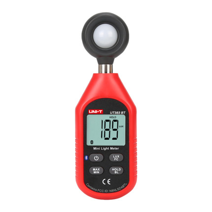 Comprar UNI-TREND UT383-BT Medidor de iluminancia de mano Bluetooth - Display retroiluminado - Alta frecuencia de muestreo - Valores característicos: MAX/MIN - Apagado automático - Conexión a APP a través de Bluetooth