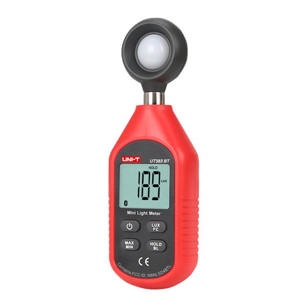 UNI-TREND UT383 Medidor de iluminancia de mano - Display retroiluminado - Alta frecuencia de muestreo - Valores característicos: (6)