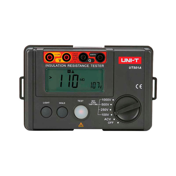 UNI-TREND UT501A Medidor de resistencia de aislamiento eléctrico - Display LCD de hasta 2000 cuentas - Medición de voltaje AC ha (7)