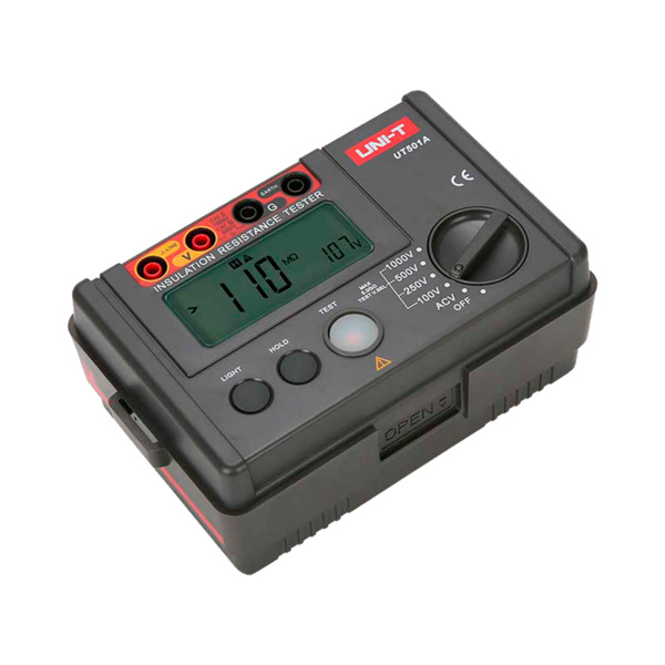 UNI-TREND UT501A Medidor de resistencia de aislamiento eléctrico - Display LCD de hasta 2000 cuentas - Medición de voltaje AC ha (3)