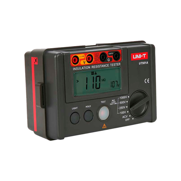UNI-TREND UT501B Medidor de resistencia de aislamiento eléctrico - Display LCD de hasta 2000 cuentas - Medición de voltaje AC ha (5)