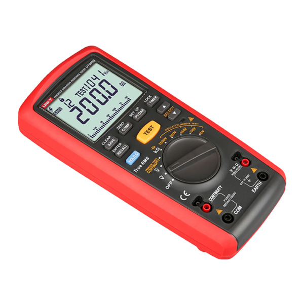 UNI-TREND UT505B Medidor de resistencia de aislamiento - Multimétro de voltaje AC y DC hasta 600V - Rangos 50/100/250V/500V/1000 (5)