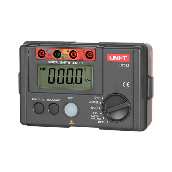 UNI-TREND UT522 Medidor de resistencia a tierra - Display LCD de hasta 4000 cuentas - Medición de resistencia a tierra hasta 400 (1)