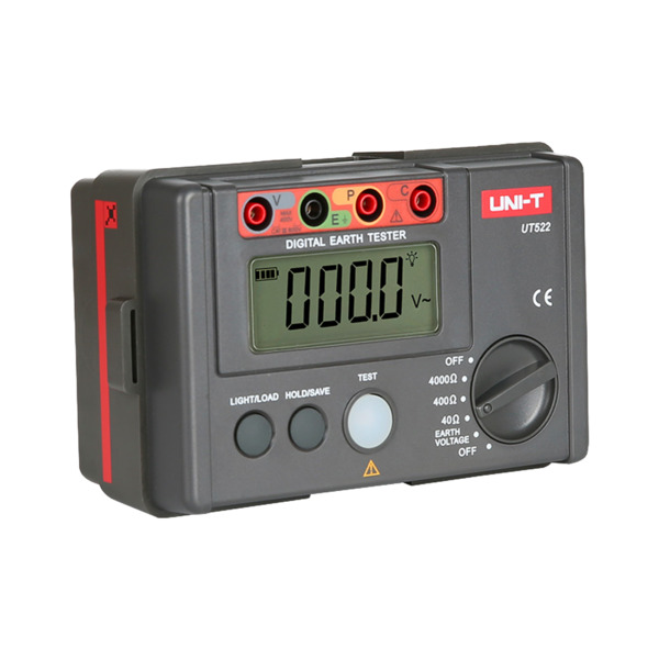 UNI-TREND UT522 Medidor de resistencia a tierra - Display LCD de hasta 4000 cuentas - Medición de resistencia a tierra hasta 400 (5)