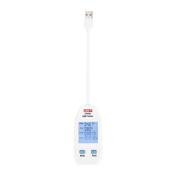 UNI-TREND UT658 Medidor de corriente y tensión UNI-T - Sencilla conexión USB Tipo A - Permite conocer la tensión y la corriente