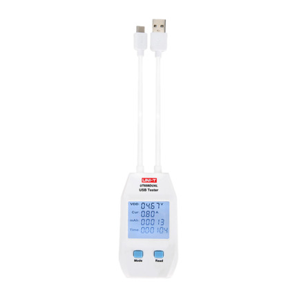 Comprar UNI-TREND UT658DUAL Medidor dual de corriente y tensión UNI-T - Sencilla conexión USB Tipo A y tipo C - Permite conocer la tensión y la corriente del dispositivo alimentado - Tensión de entrada 4~24V DC - Corriente máxima 5A - Pantalla de visuali