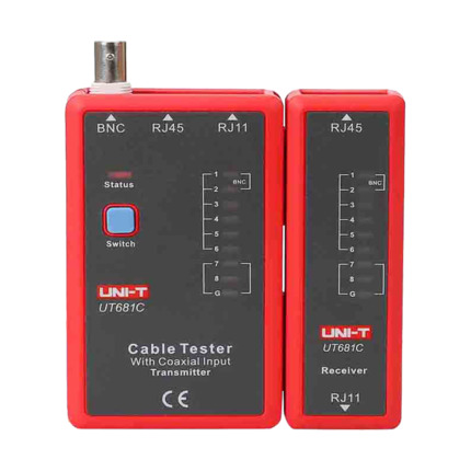 Comprar UNI-TREND UT681C Tester de cables - Comprobación de estado cables RJ45/RJ11/BNC - Testeo modo rápido y modo lento - Apagado automático