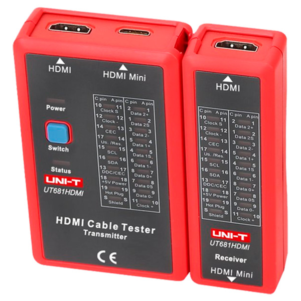 UNI-TREND UT681HDMI Tester de cables - Comprobación de estado cables HDMI/MINI-HDM - Evaluación de cables en cortocircuito, cruz (7)